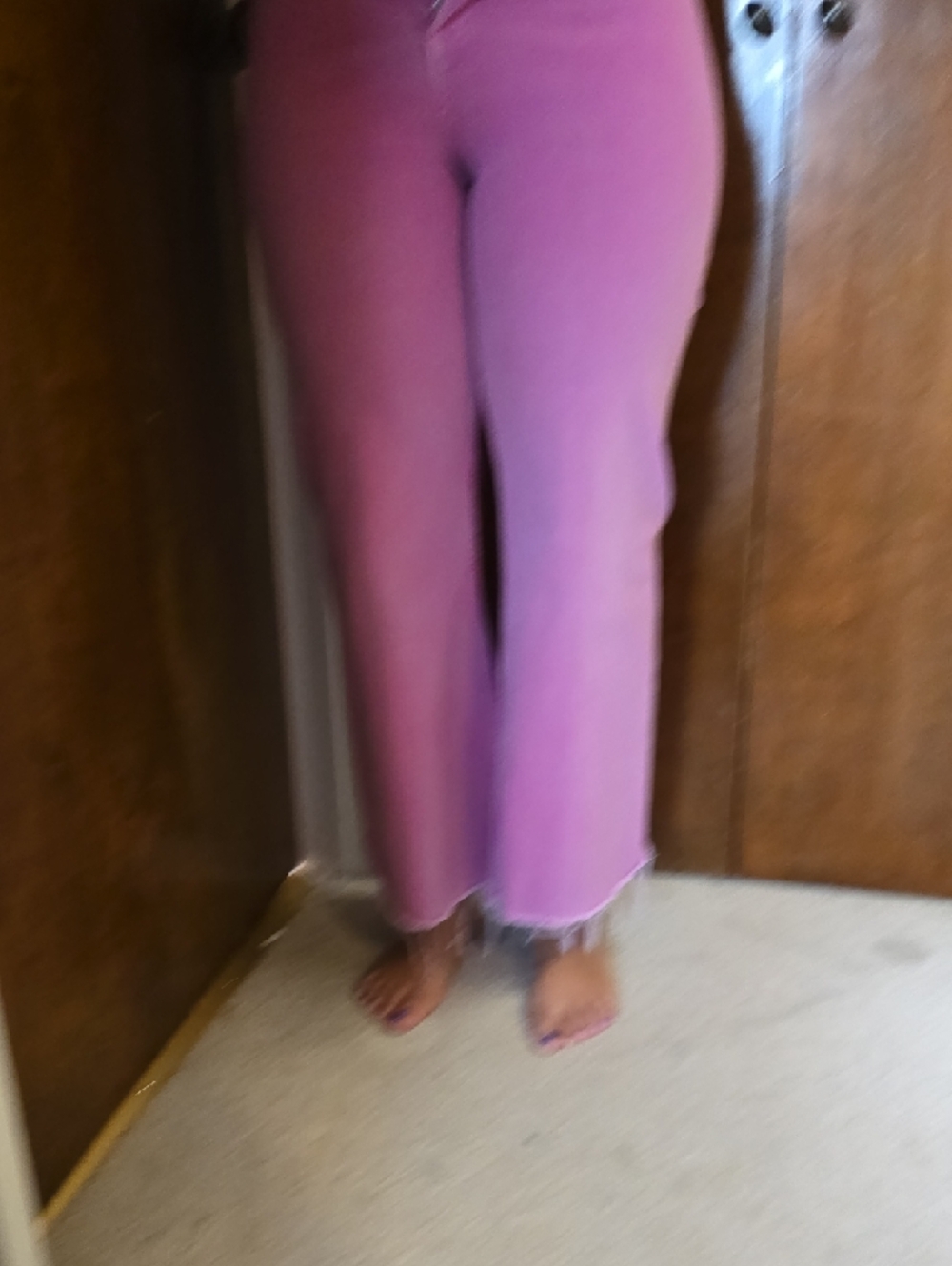 Zara Pink Corduroy High-Rise Wide-Leg Jeans - Picture 3 of 4
